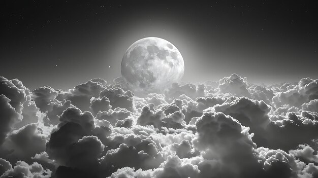 La photographie épique de la pleine lune malgré les nuages