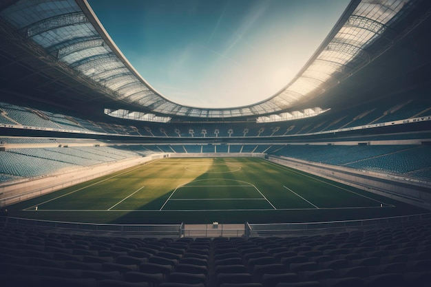 Photographie étonnante d'un stade de football générée par l'IA
