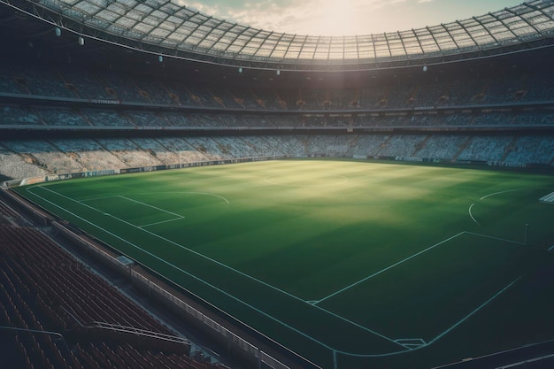 Photographie étonnante d'un stade de football générée par l'IA