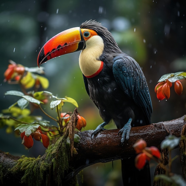 La photographie de la faune du Tucan est une IA générative.