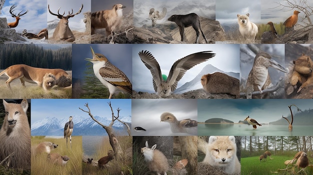 photographie de la faune avec des images d'animaux dans leur habitat naturel