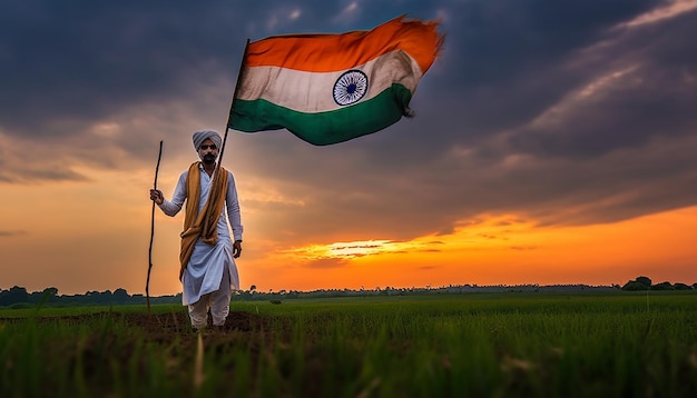 Photographie de fête de l'indépendance de l'inde heureuse et de célébration