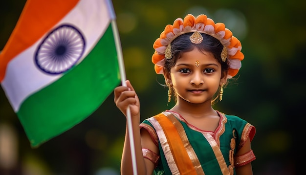 Photographie de fête de l'indépendance de l'inde heureuse et de célébration