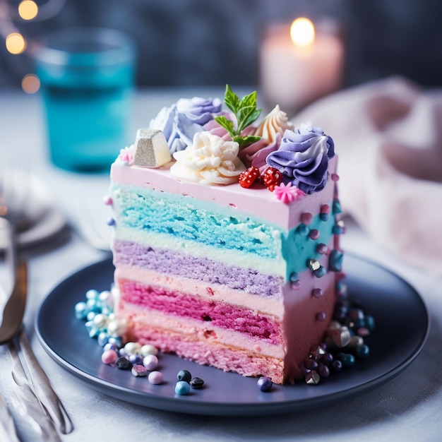 une photographie d'un gâteau et d'un dessert raffiné