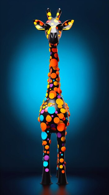 Photo une photographie de girafe