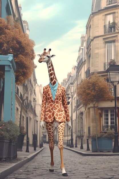 une photographie de girafe