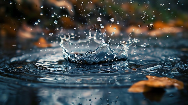 Photo la photographie en goutte d'eau est une forme de photographie qui capture la beauté des gouttes d'eau en mouvement