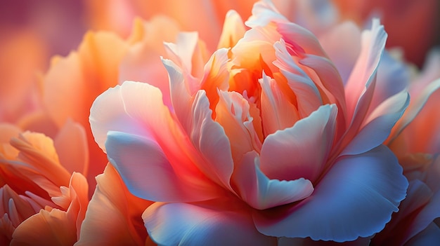 une photographie en gros plan d'une tulipe en fleurs