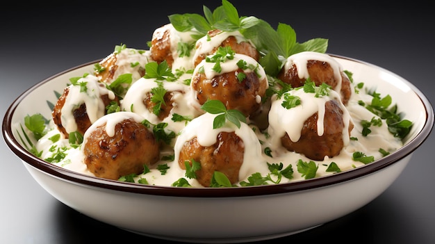 photographie haute résolution de boulettes de viande suédoises