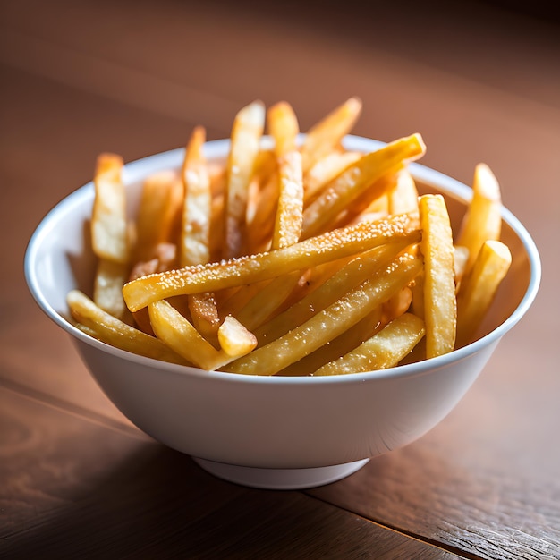 Photographie haute résolution de frites fraîches