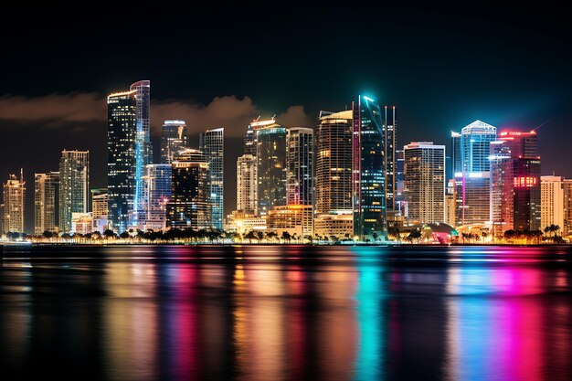 Photographie de l'horizon du centre-ville de Miami