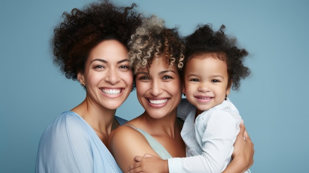 Photo photographie hyperréaliste de canon photo d'une grand-mère élégante âgée de 55 ans mère biraciale âgée de 35 ans