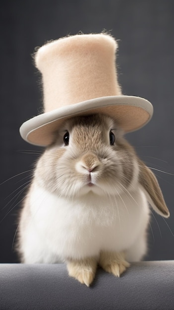 une photographie d'un lapin et d'un lièvre mignons et adorables