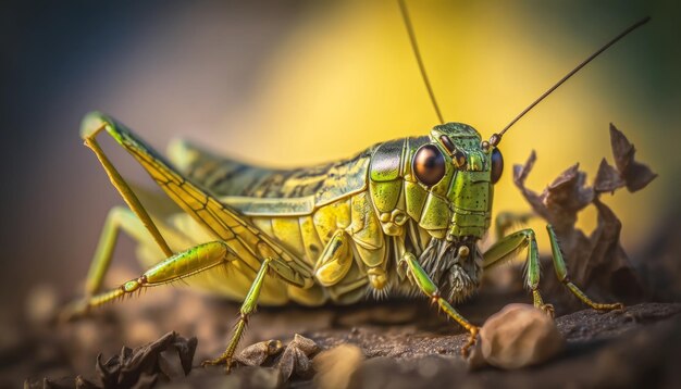 Photographie macro d'un cricket