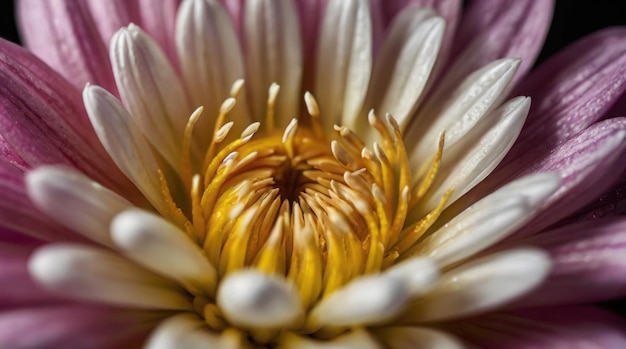 Une photographie macro détaillée montrant de près la beauté d'une fleur