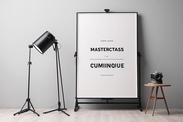 Photographie Masterclass Techniques de caméra Mockup de signalisation avec un espace blanc vide pour placer votre conception