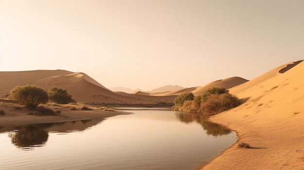 Photo une photographie minimaliste d'un paysage