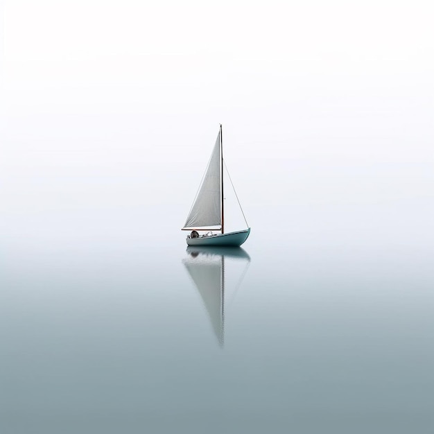 Photographie minimaliste d'un voilier