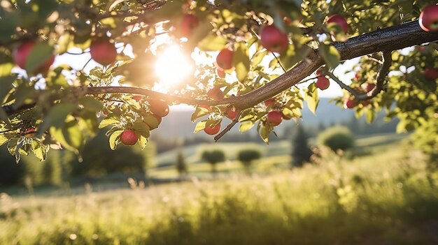 Photo photographie de nourriture à la pomme jardin de fruits jardin de pommes