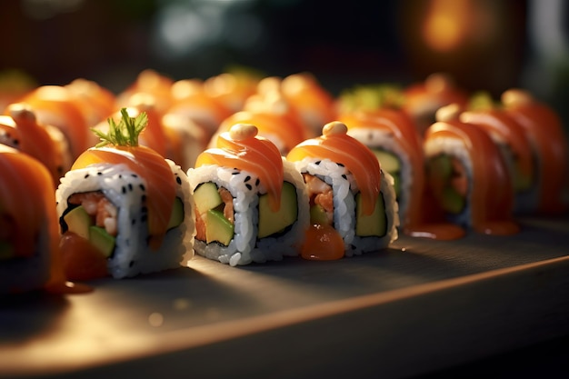 La photographie de la nourriture sushi