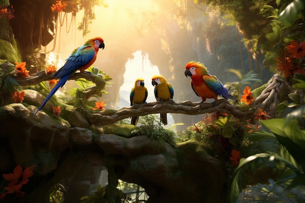 Photographie d'oiseaux exotiques dans leurs habitats naturels