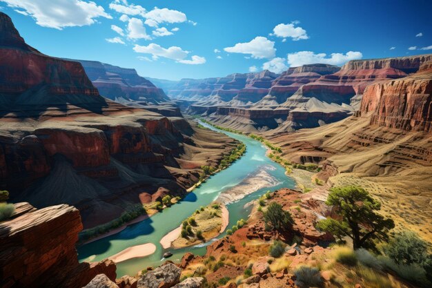 Photo la photographie de paysage immergée dans le paysage époustouflant du grand canyon