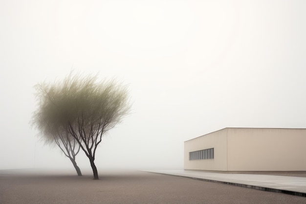 Photographie de paysage minimaliste brutaliste