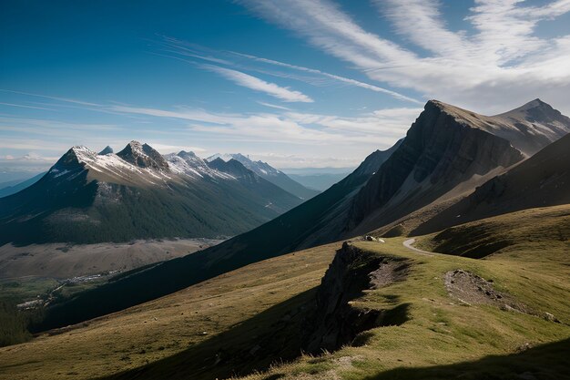 Photographie de paysage d'une montagne