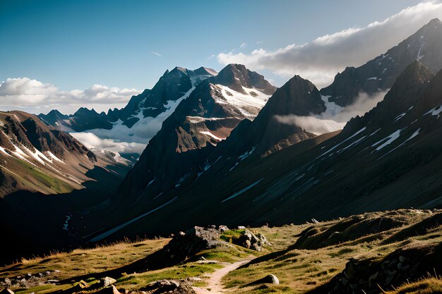 Photographie de paysage d'une montagne