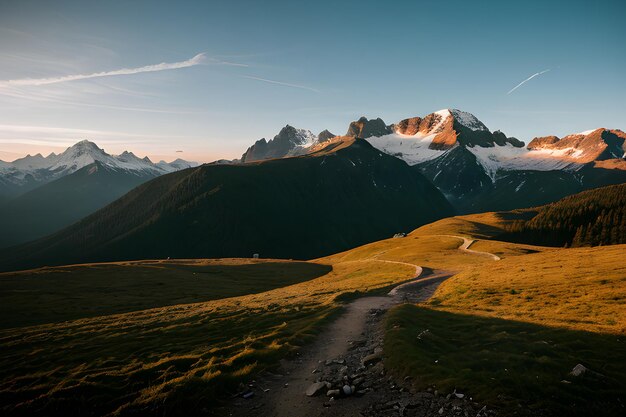 Photographie de paysage d'une montagne