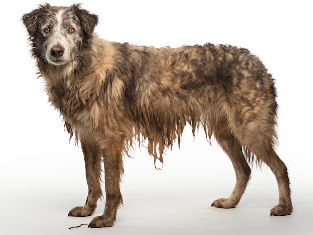 photographie de photo de chiot chien isolé sur fond blanc