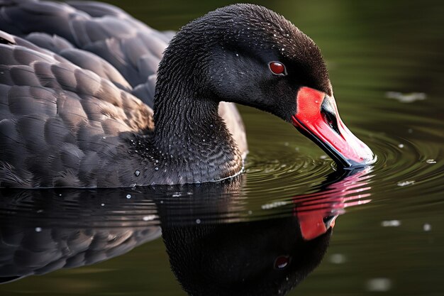 Photographie de près Portrait réaliste du serpent noir