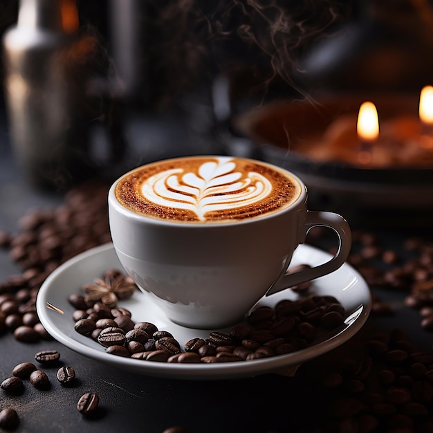 Photographie de produit de cappuccino isolé