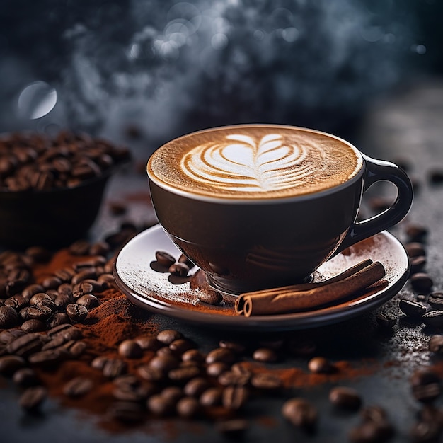 Photographie de produit de cappuccino isolé