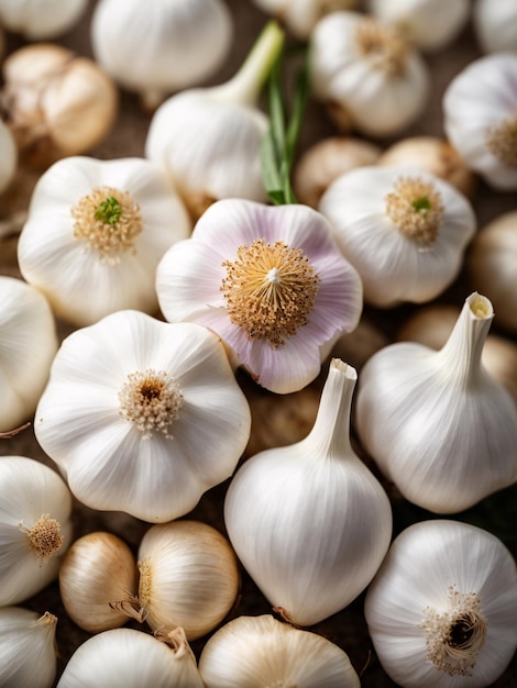 Photographie De Produits De Base à L'ail Blanc