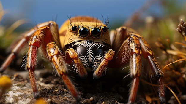 photographie professionnelle de l'araignée et de la lumière