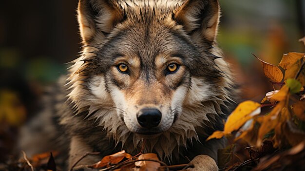 la photographie professionnelle du loup et la lumière