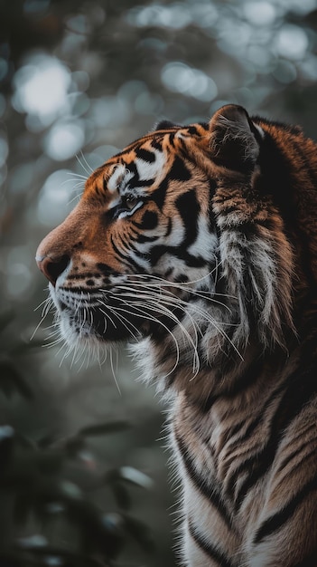 Une photographie rapprochée d'un tigre du Bengale
