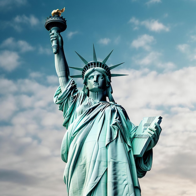 Photographie réaliste de la Statue de la Liberté