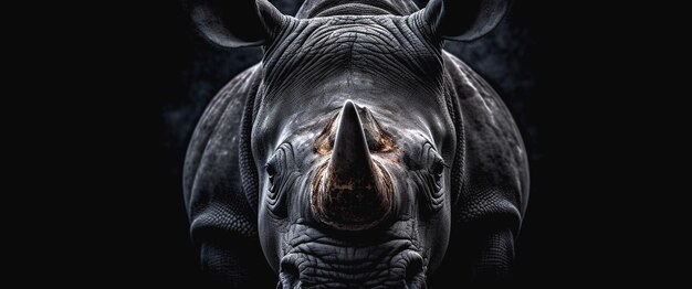 Photo une photographie d'un rhinocéros