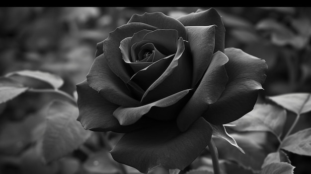 la photographie de la rose noire