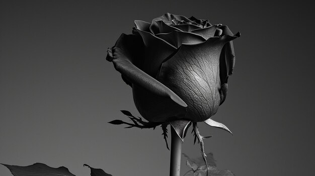 la photographie de la rose noire