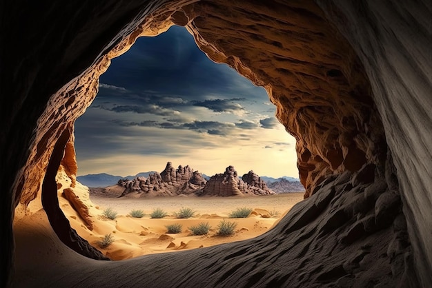 photographie rupestre à couper le souffle de falaises et de rochers du désert