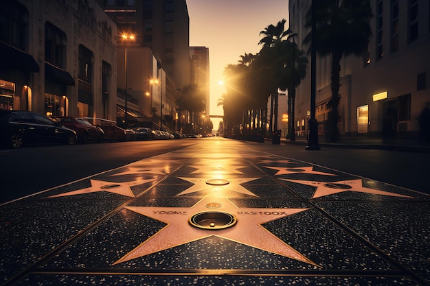 Photographie des stars du Hollywood Walk of Fame