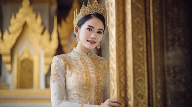 Photo photographie thaïlandaise textile thaïlandais et mode thaïlandaise generate ai