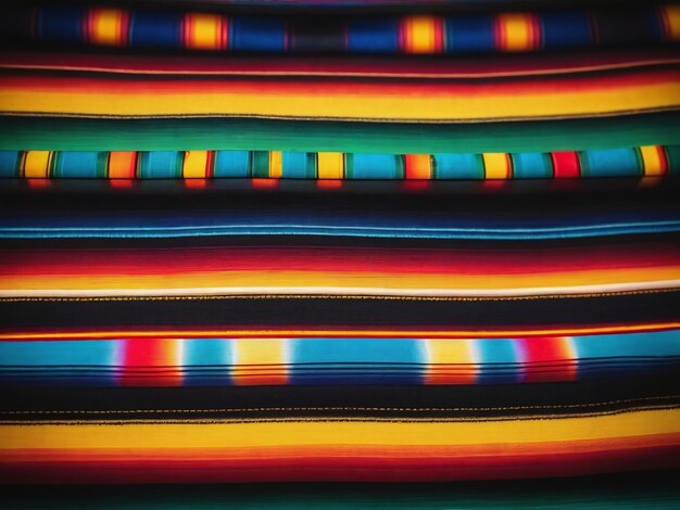 Photographie d'un tissu de serape ethnique mexicain