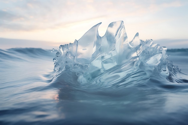 Photographie des vagues de froid dans l'eau glacée