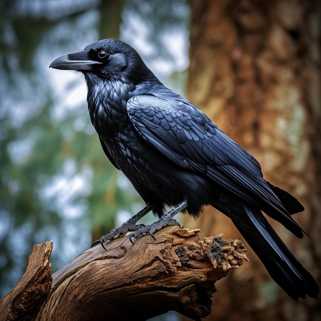 Photo la photographie de la vie sauvage des corbeaux en hdr 4k