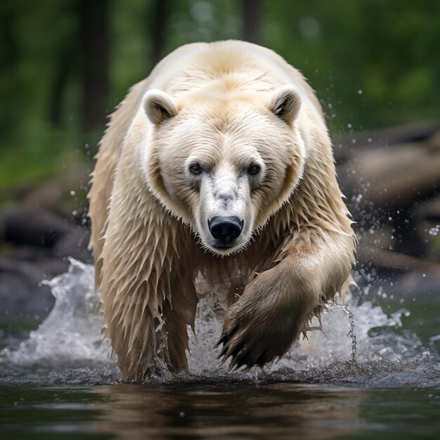 Photo la photographie de la vie sauvage de l'ours polaire en hdr 4k