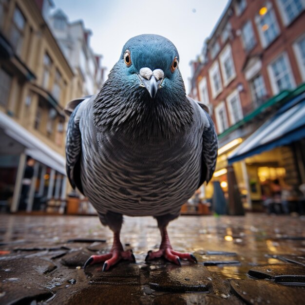 Photo la photographie de la vie sauvage des pigeons en hdr 4k